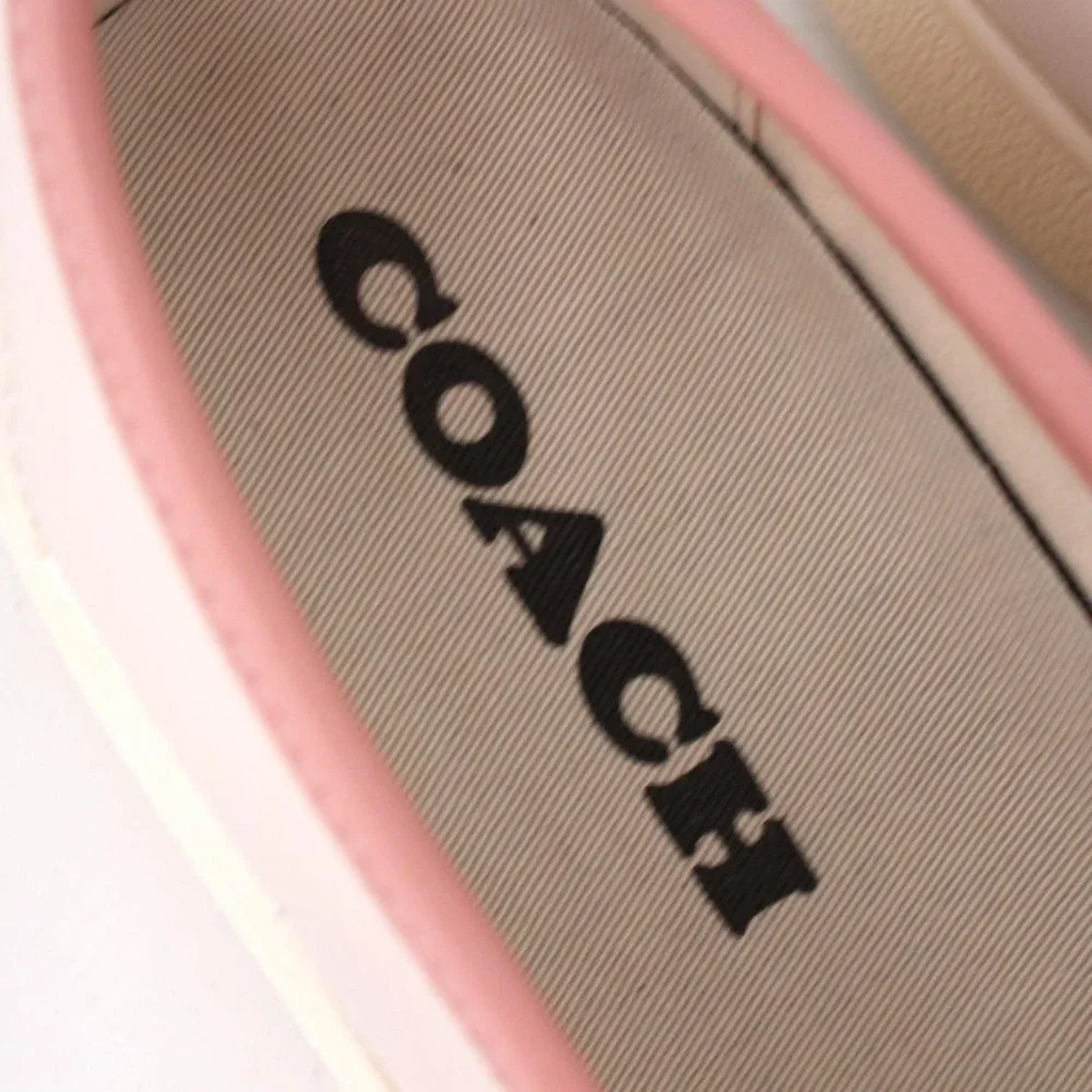 Coach Pink Slip-On Sneakers with Rose Trim
